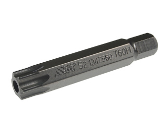 Бита TORX Т60Hх75мм 10мм удлиненная S2 JTC JTC-1347560