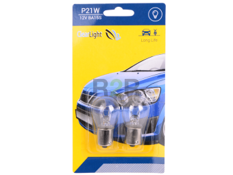 Лампа P21/5W (Clearlight) 12V BAY 15D (блистер 2 шт.)