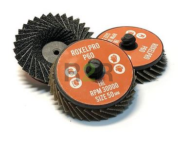 RoxelPro Быстросъёмный лепестковый круг ROXTOP  50мм, цирконат, Р40