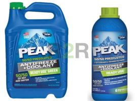 Комплект PEAK READY USE 50/50 антифриз зеленый 4кг + 1кг
