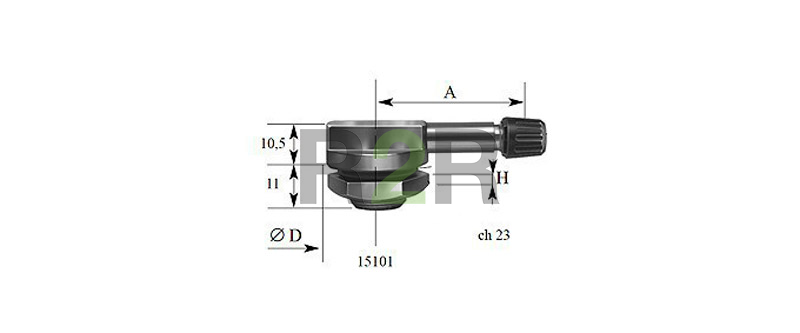 Металлический вентиль (длина 40 мм) для б/к грузовых дисков